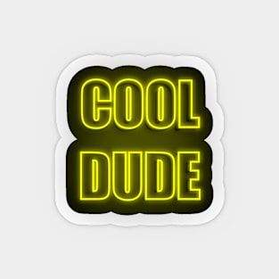 Cool Dude Neon Yellow Sticker